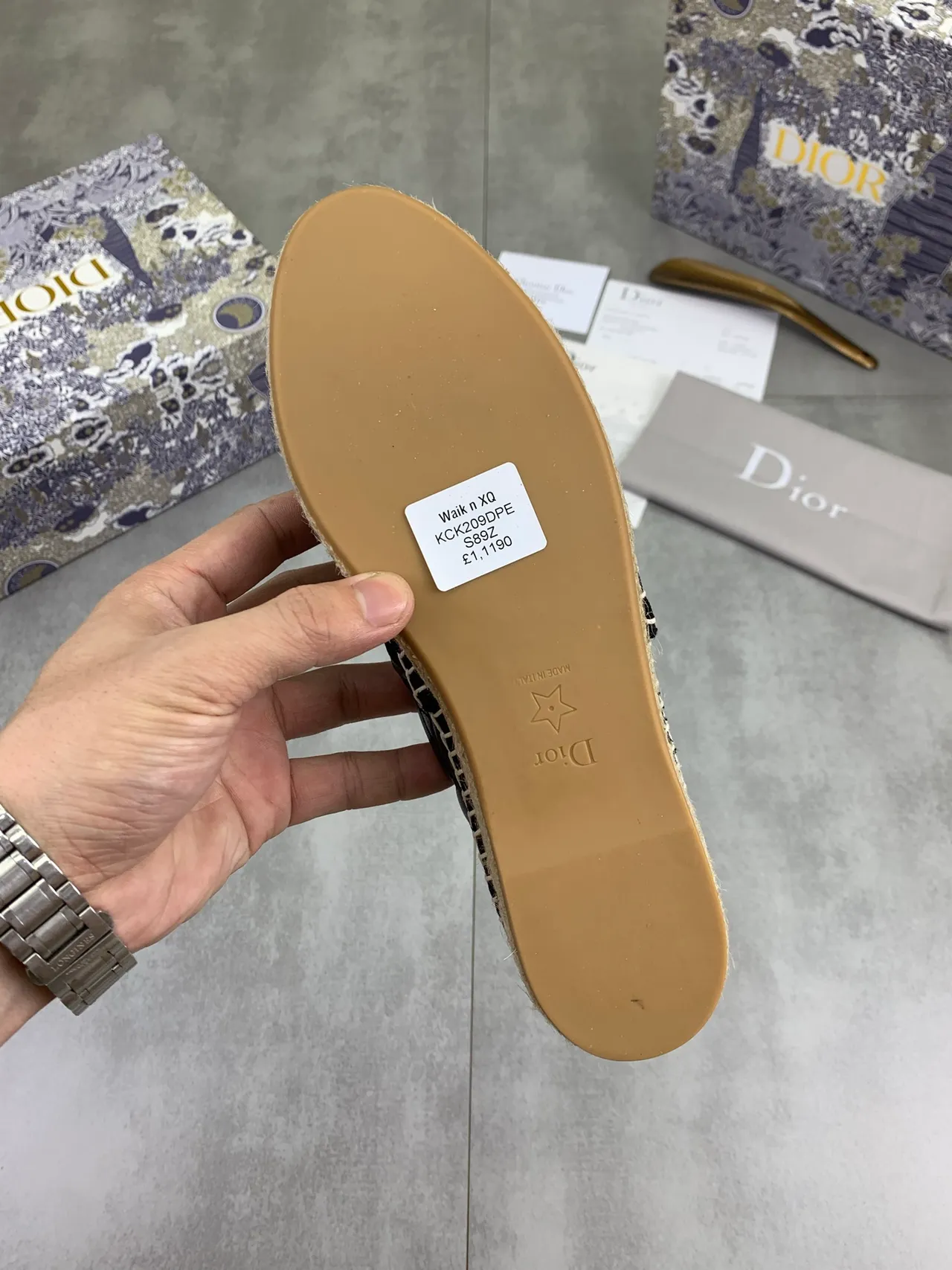 Dior B27 Quilted Black Espadrille Boat Shoes 3