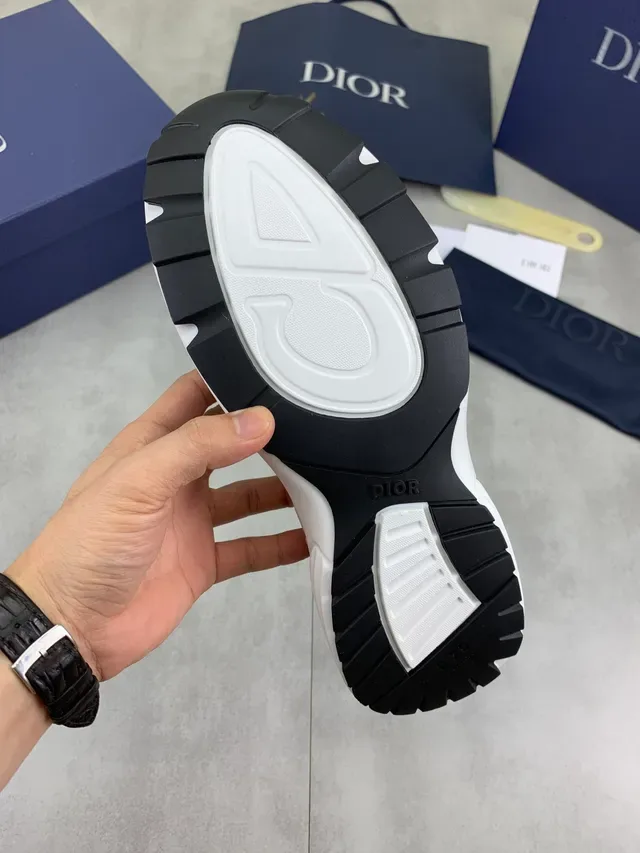 Dior B30 رمادي وردي حذاء رياضي أسلوب حياة slip-on من نسيج التريكو مطرزة على شكل الثعبان 2