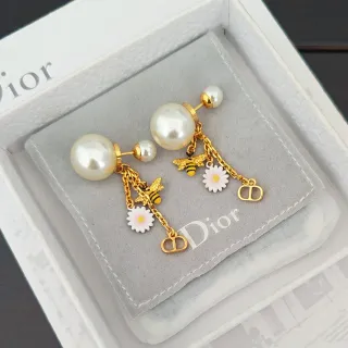Dior Bee and Daisy Pearl Drop Earrings