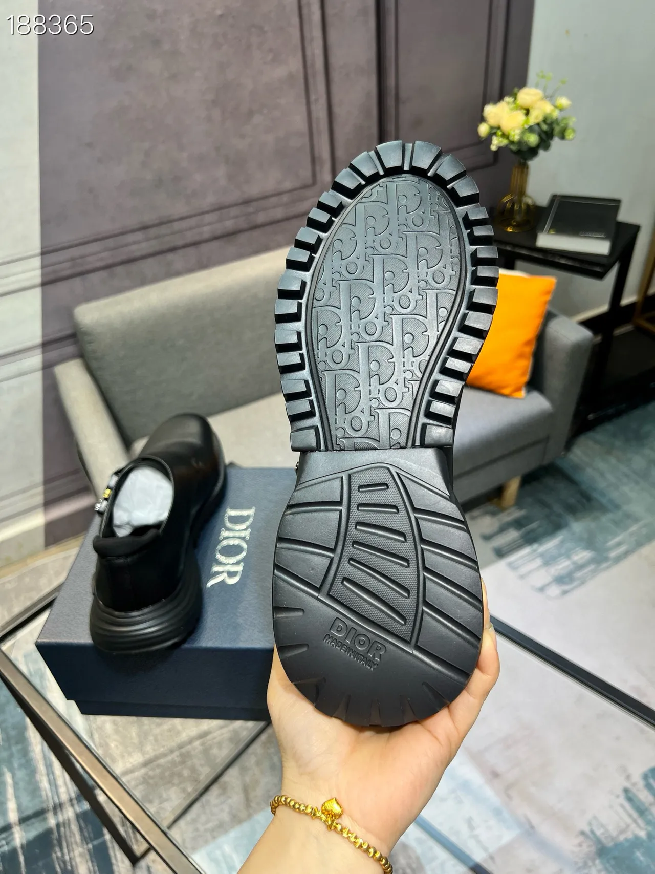 Dior Black Buckle-Strap Chunky Lug Sole Loafer 3