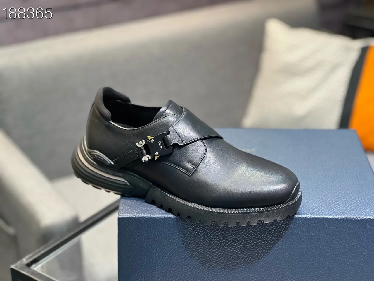 Dior Black Buckle-Strap Chunky Lug Sole Loafer 4