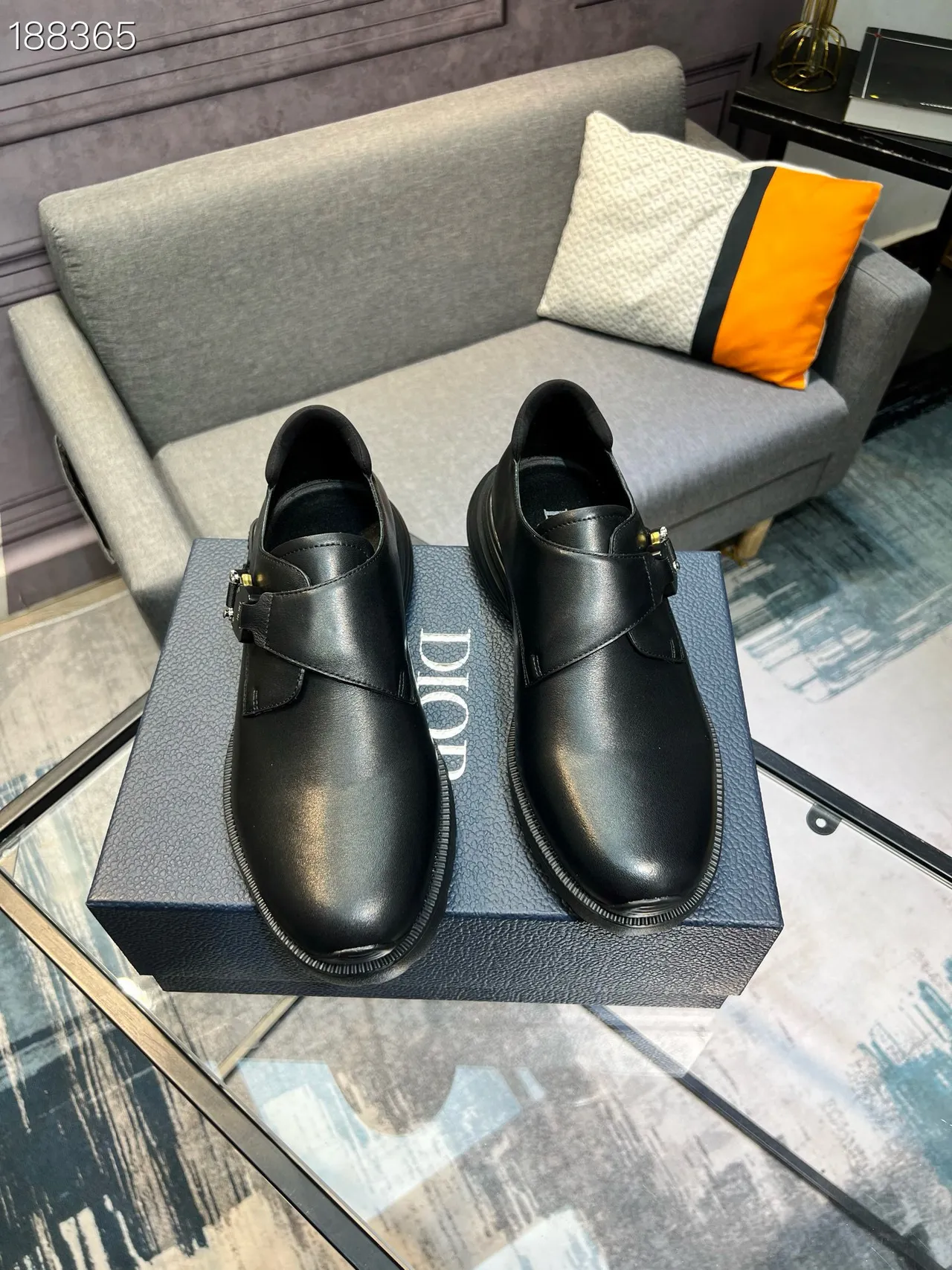 Dior Black Buckle-Strap Chunky Lug Sole Loafer 6