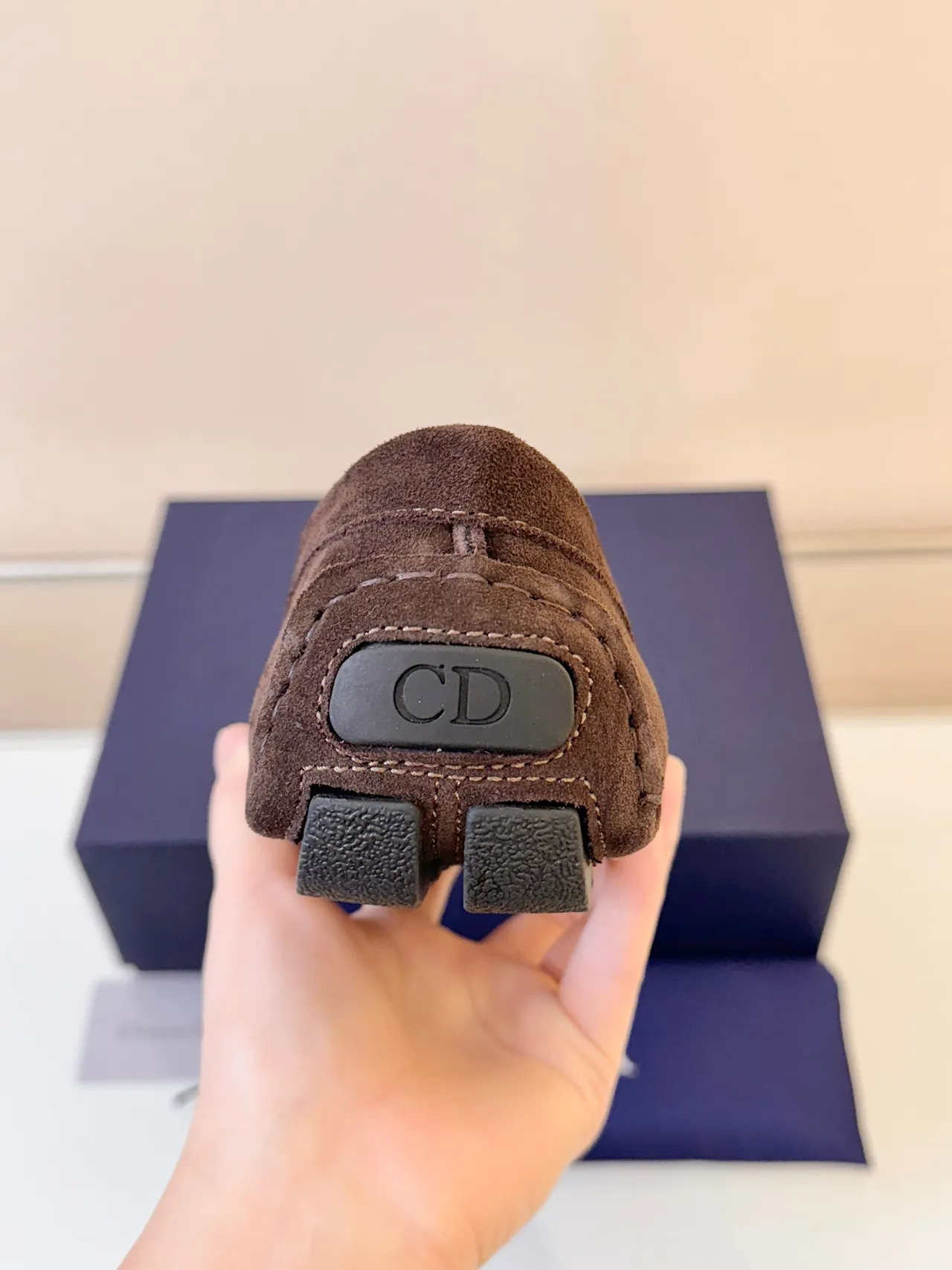 Dior Brown Gold Suede Upper Horsebit Buckle Loafer 4
