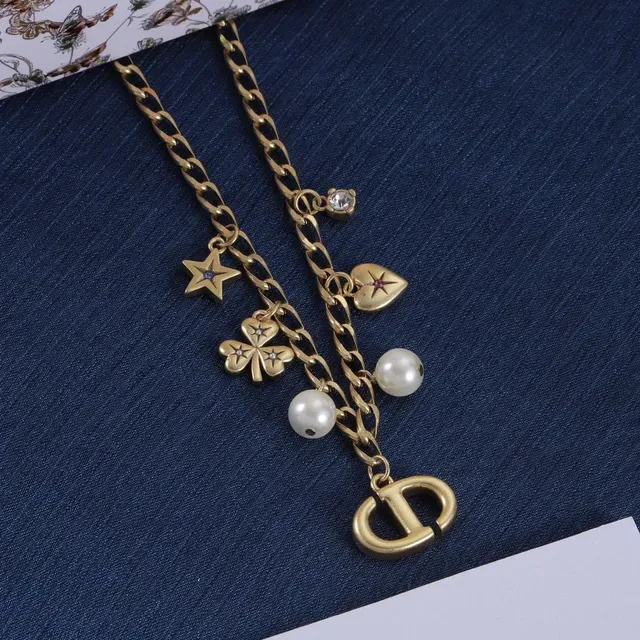 Dior Charms Gold-Tone Multi-Charm Necklace 2