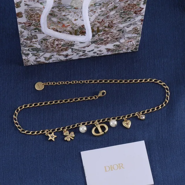Dior Charms Gold-Tone Multi-Charm Necklace 3