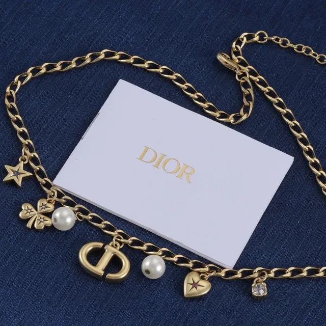 Dior Charms Gold-Tone Multi-Charm Necklace 4