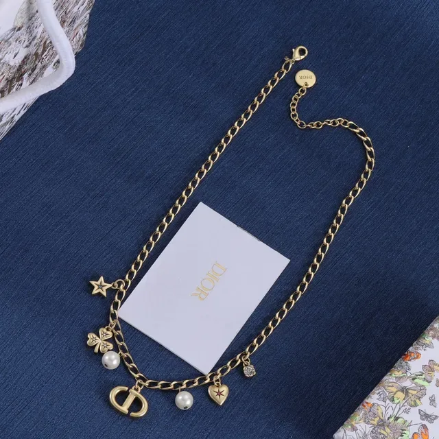 Dior Charms Gold-Tone Multi-Charm Necklace 5