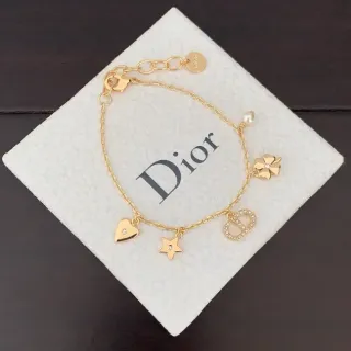 Bracelet Dior Charms Chaîne Or Blanc Multi-Charm
