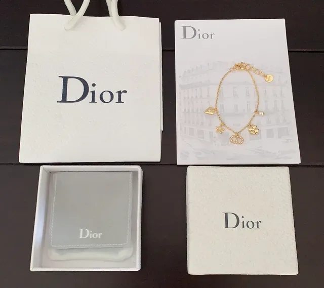 Dior Charms 金白链多魅力吊坠手链 5