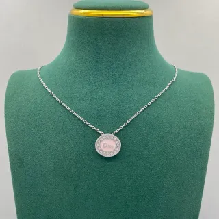 Dior Collier Circular Rose Émail Cristal