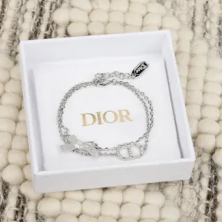 Dior إسوارة سلاسل مزدوجة مع بو ولوقو CD
