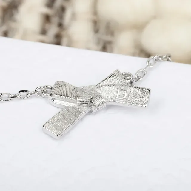 Dior Double-Chain Bow and CD Logo Charm Bracelet 4