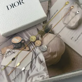 Dior ذهبي فضي سلاسل مرتبطة Charm شمسي سوار