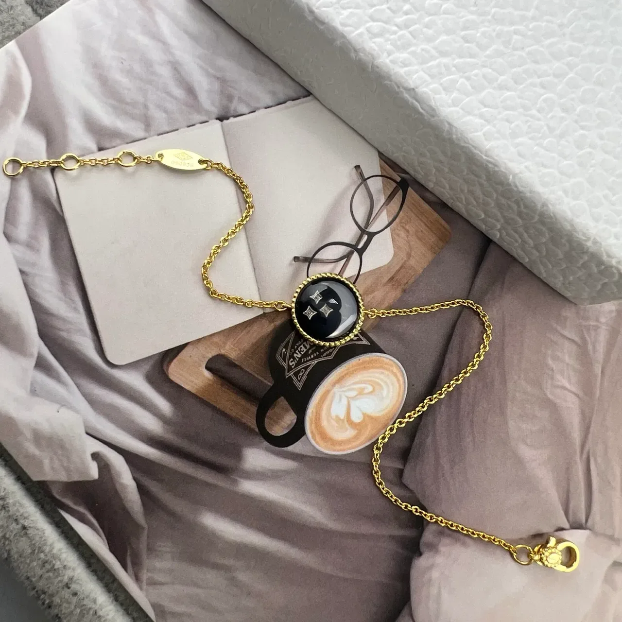 Dior Gold Silver Chain-Link Sunburst Charm Bracelet 3