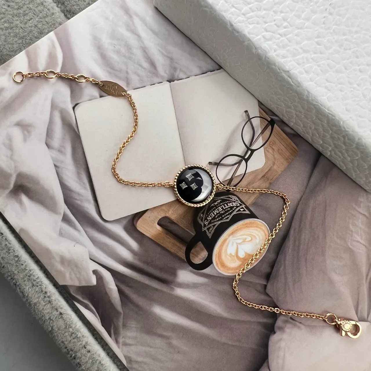 Dior Gold Silver Chain-Link Sunburst Charm Bracelet 4