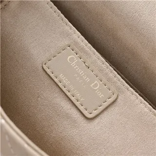 حقيبة توت Dior Lady Dior بورجوندي مقصوصة كاناج مقبض علوي 2