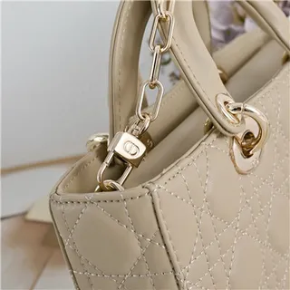 Dior Lady Dior Sac Tote Rose Pâle Matelassé 6
