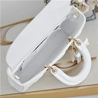 Dior Lady Dior Sac Tote Rose Pâle Matelassé 12