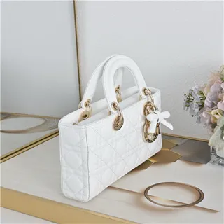 Dior Lady Dior Sac Tote Rose Pâle Matelassé 17