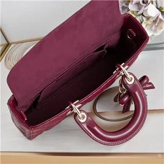 Dior Lady Dior Sac Tote Rose Pâle Matelassé 22