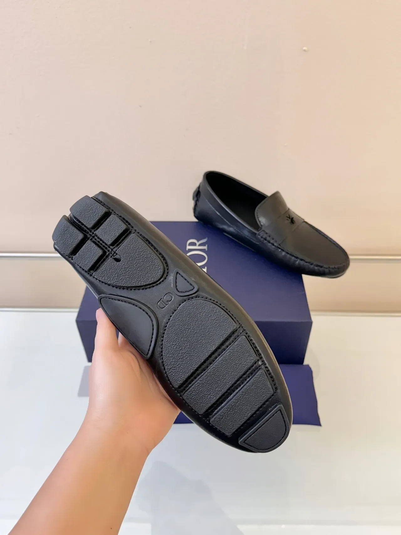 Dior Loafer Black Leather Spider Emblem Penny Loafer 5