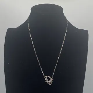 Dior Monogram Pavé Pendant Necklace