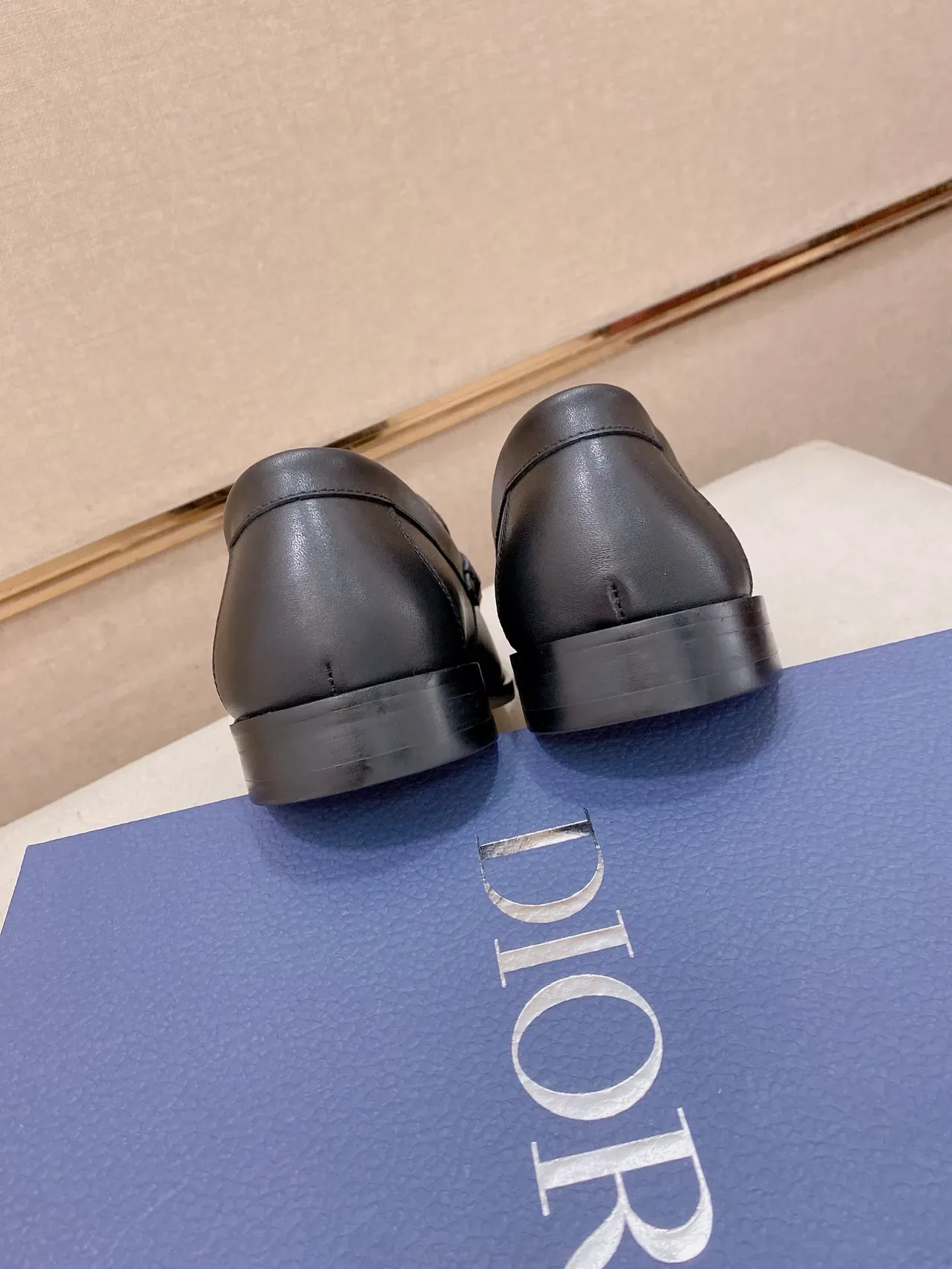 Dior Oblique Mocassim Preto e Bege Monogram Canvas 3
