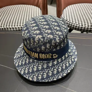 Dior Oblique Monogram Navy and Cream Bucket Hat