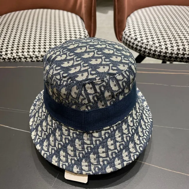 Dior Oblique Monogram Navy and Cream Bucket Hat 7