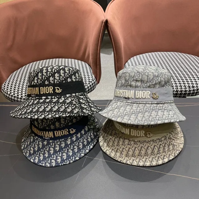 Dior Oblique Monogram Navy and Cream Bucket Hat 10