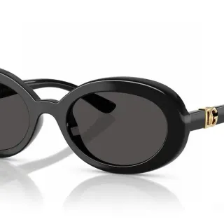 Dolce & Gabbana NS1 Oval Glossy Black Sunglasses