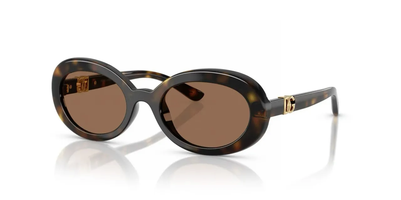 Dolce & Gabbana NS1 Lunettes de Soleil Ovales Brillantes Noires 9