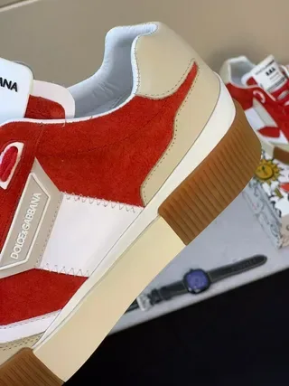 Dolce & Gabbana Portofino Red White Beige Baskets Lifestyle 8