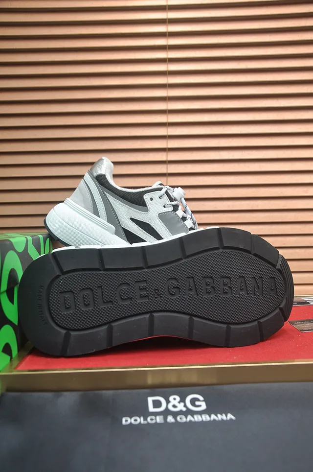 Dolce & Gabbana Blanc et Noir Semelle intermédiaire Embossé branding Chunky Sneakers 6