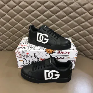 Dolce & Gabbana 黑白低帮平台鞋底生活方式运动鞋