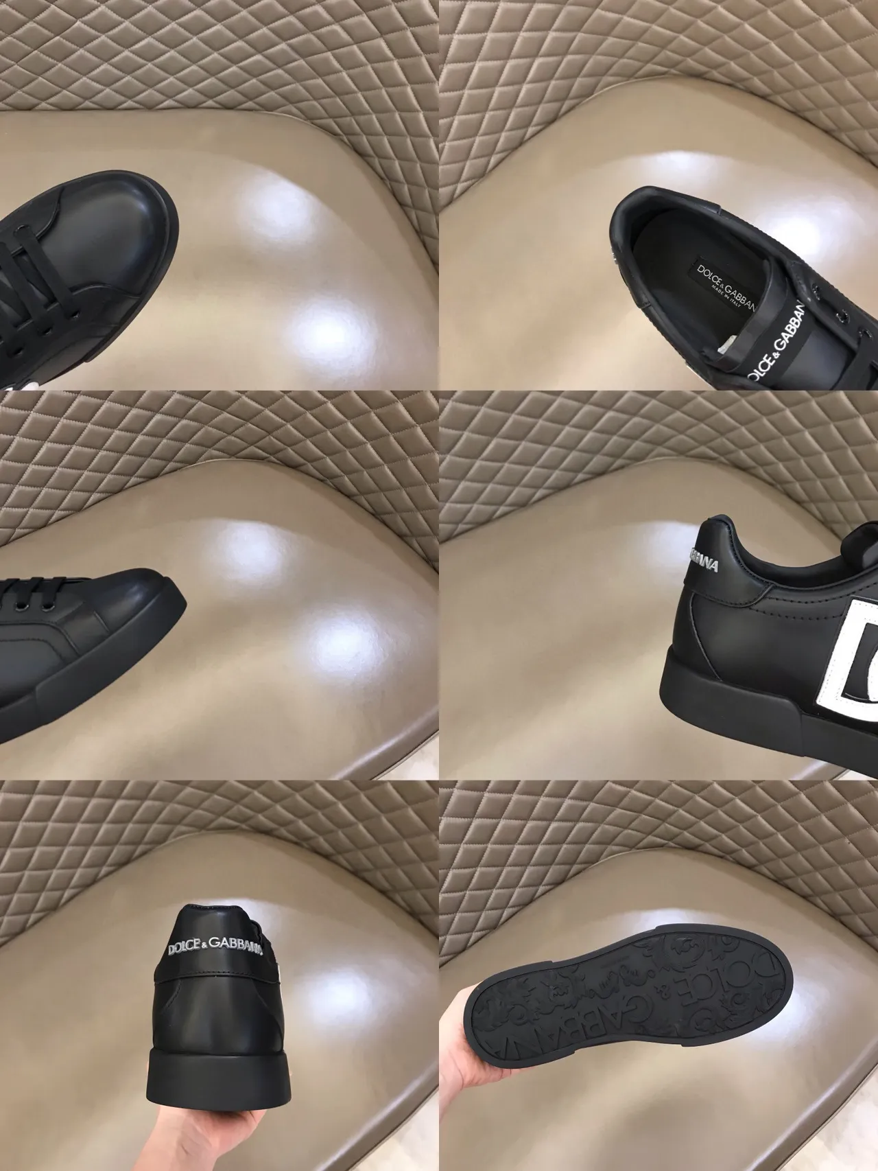 Dolce & Gabbana حذاء أسلوب حياة أسود أبيض منخفض القمة منصة وحدة النعل 2