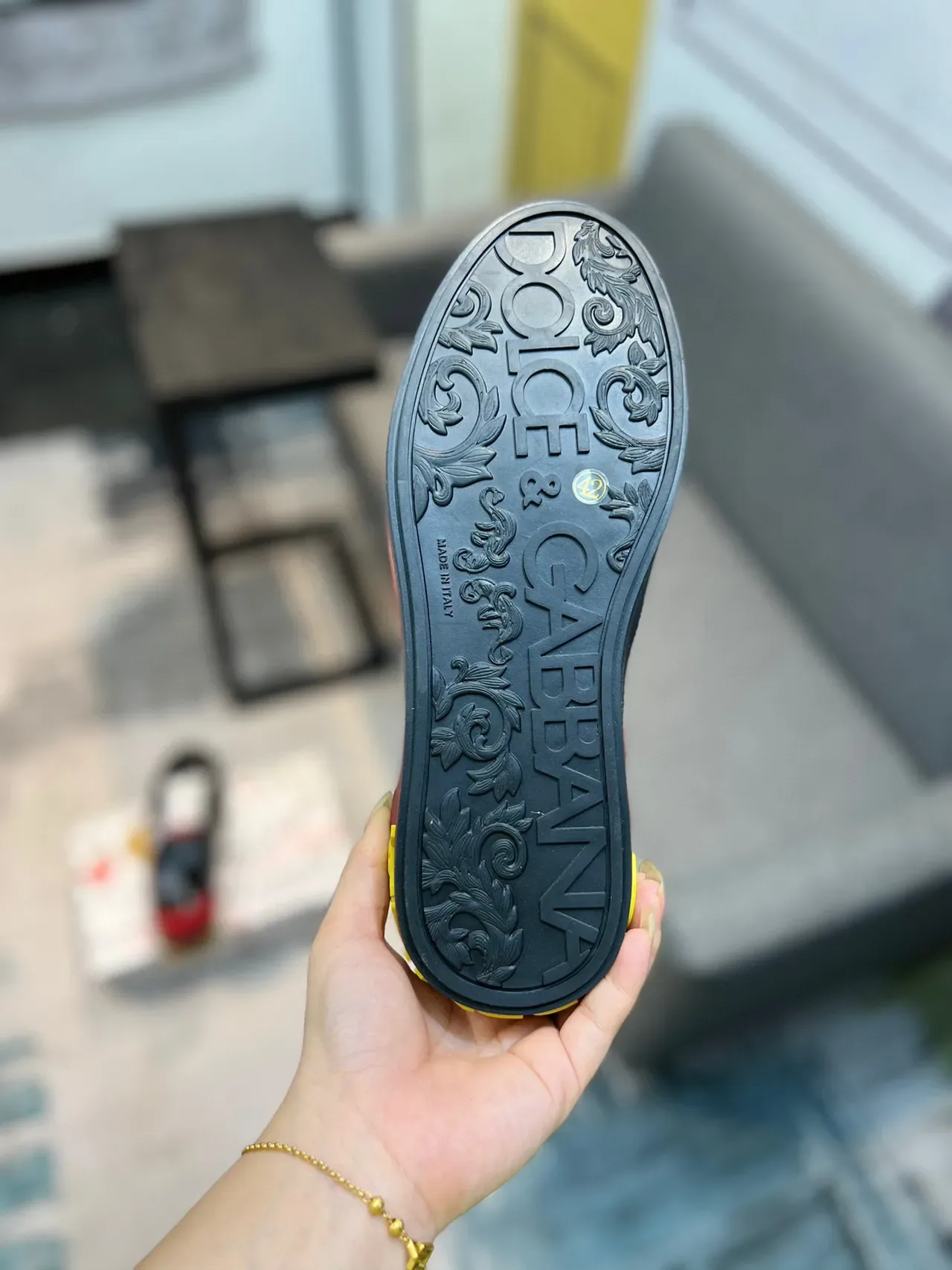 Dolce & Gabbana Graphic Logo Black Red Yellow Lifestyle Sneakers 9
