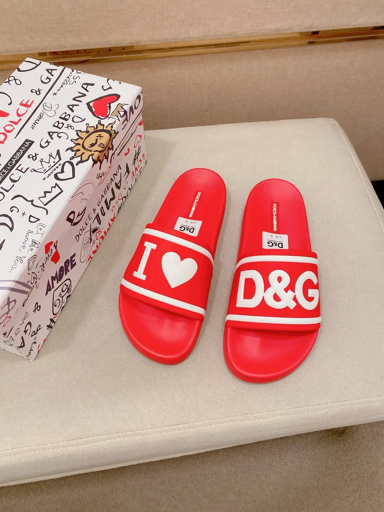 Dolce & Gabbana I Love D&G Slide Slippers 9