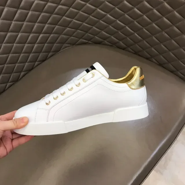 Dolce & Gabbana Portofino Blanc et Or Sneakers Lifestyle 3