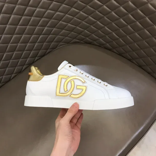 Dolce & Gabbana Portofino Blanc et Or Sneakers Lifestyle 6