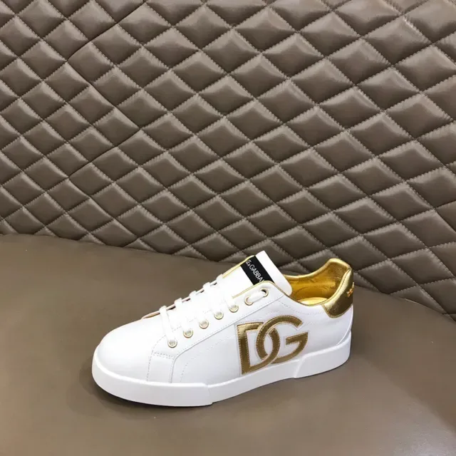 Dolce & Gabbana Portofino Blanc et Or Sneakers Lifestyle 7