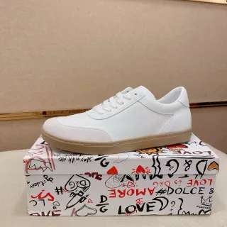 Dolce & Gabbana White Low-Top Lifestyle Sneakers