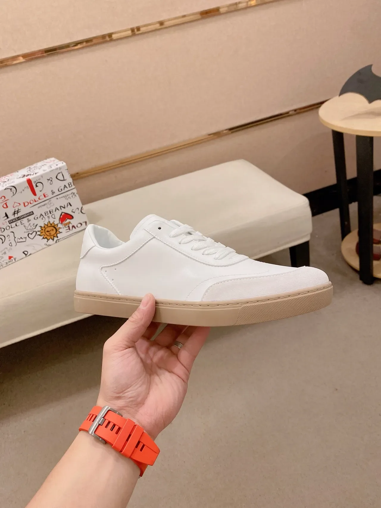 Dolce & Gabbana Tênis Lifestyle Branco Low Top 5