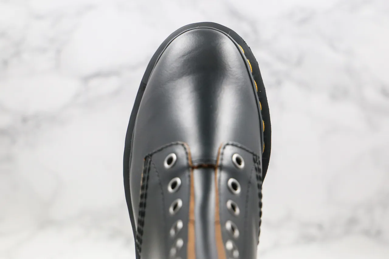 Dr. Martens 1460 Black Smooth Leather 8-Eyelet Side-Zip Martin Boots 6