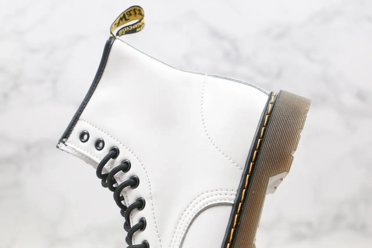 Dr. Martens 1460 White Smooth Leather 8-Eyelet Martin Boot 4