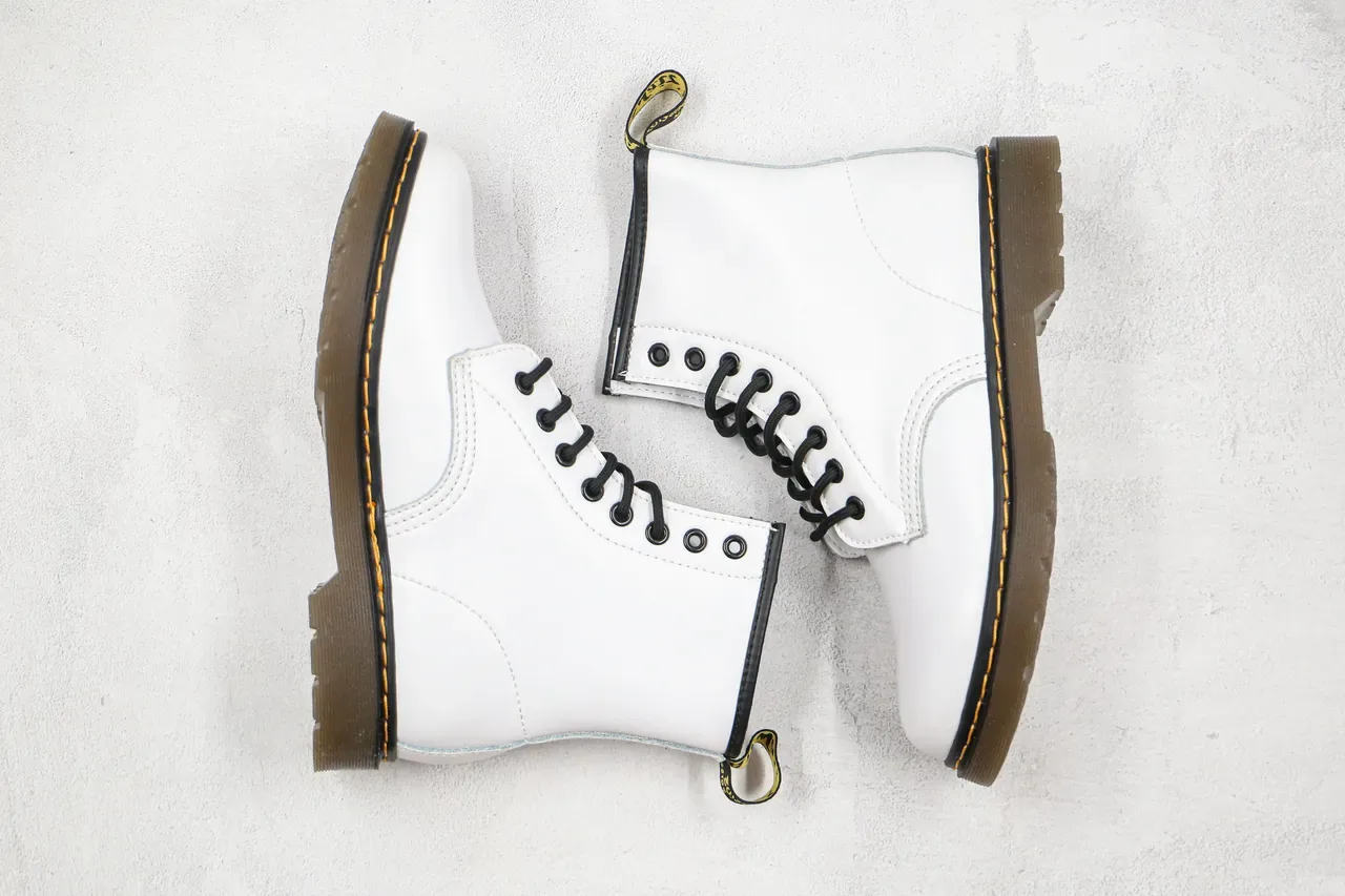 Dr. Martens 1460 White Smooth Leather 8-Eyelet Martin Boot 10