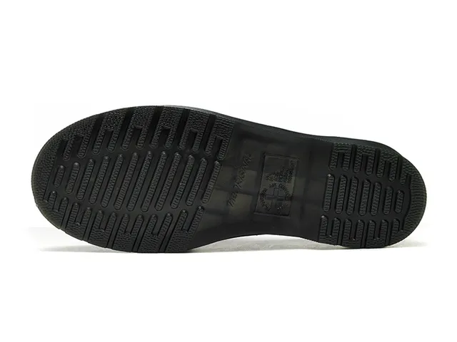 Dr. Martens 1461 أسود أحمر جلد ناعم Moc-Toe التطريز لوافر 7