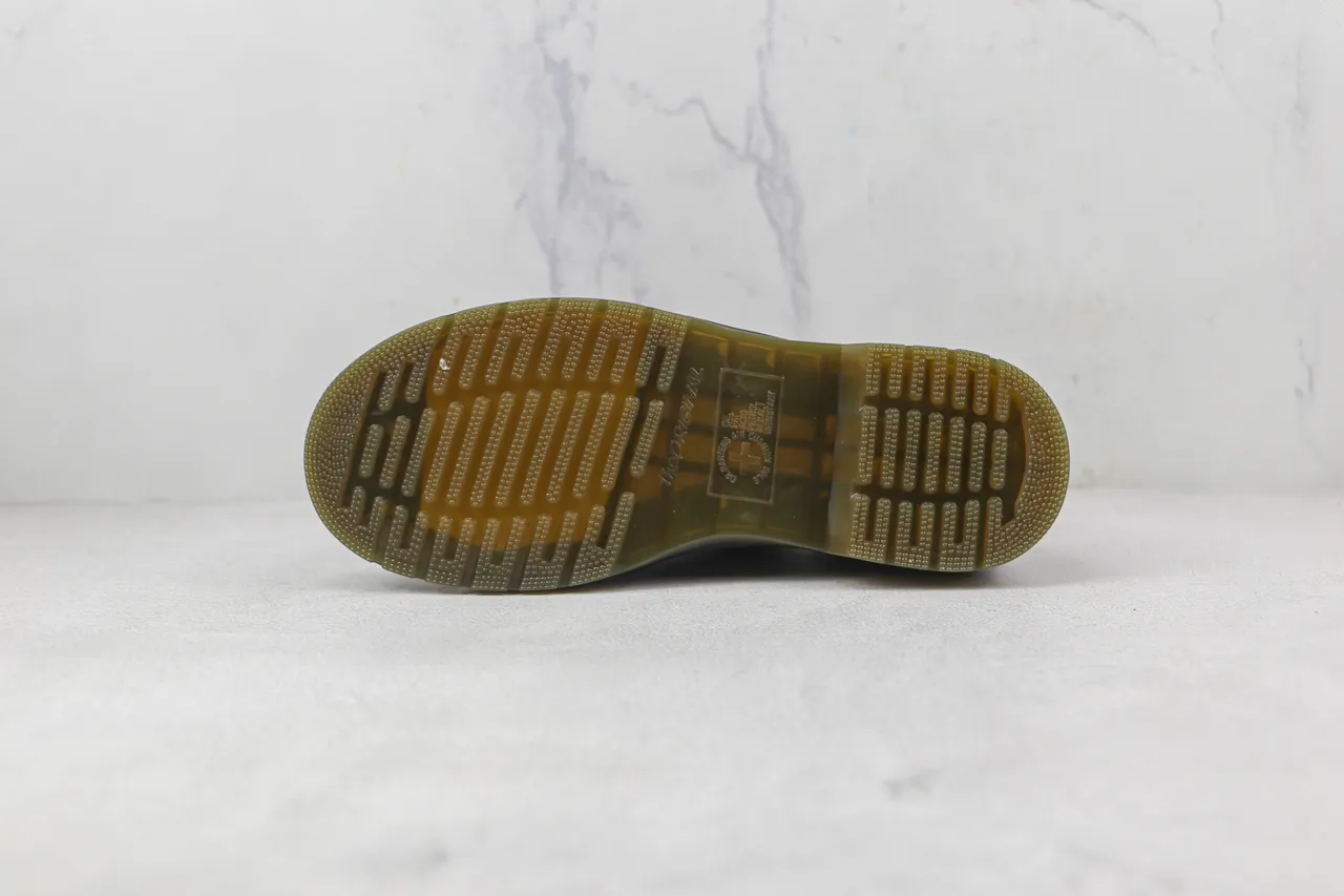 Dr. Martens Mary Jane Black Yellow T-Bar Strap Dual Gold Buckles Mary Jane Shoes 8