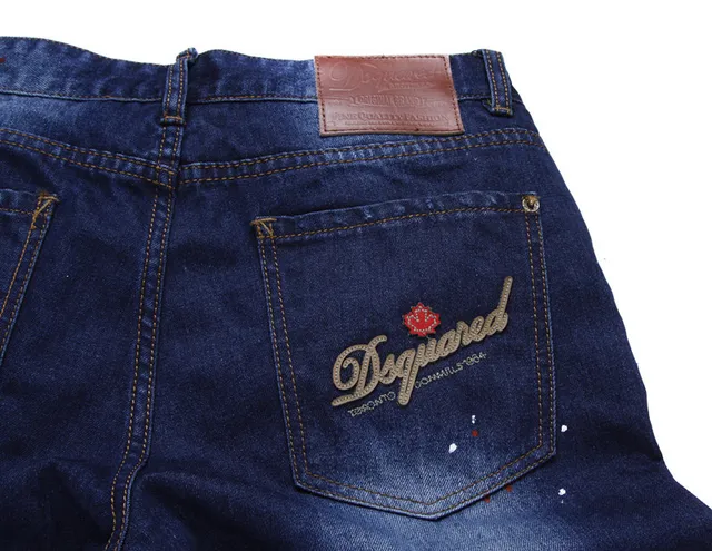 Dsquared2 Blue Multicolor Distressed Denim Rolled Cuffs Shorts 4