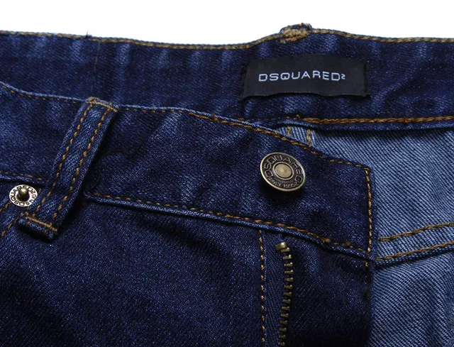 Dsquared2 Blue Multicolor Distressed Denim Rolled Cuffs Shorts 7